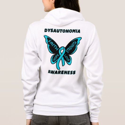 Vlinder/Bewustzijn...Dysautonomie Hoodie (Achterkant)