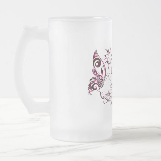 Vlinder bierglas matglas bierpul (Links)