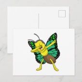 Vlinder bij Hip Hop Dance Dab Briefkaart (Voorkant / Achterkant)