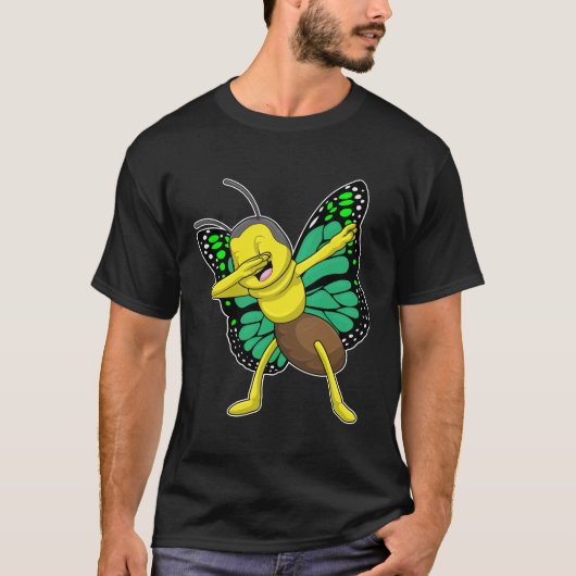 Vlinder bij Hip Hop Dance Dab T-shirt (Voorkant)