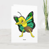 Vlinder bij Hip Hop Dans Dab Kaart (Achterkant)