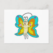 Vlinder bij springtouw fitness briefkaart (Voorkant)