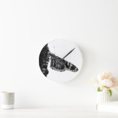 vlinder blacq ronde klok (Huis)