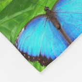 vlinder blad natuur vleugels vleugel schattig blau fleece deken (Hoek)