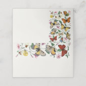 vlinder blanco handgeschreven bruiloft plaatskaartje (Buitenkant ongevouwen)