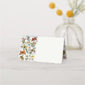  vlinder blanco handgeschreven bruiloft plaatskaartje (Achterkant)