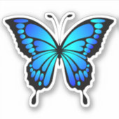 Vlinder Blauwe Insect Illustratie-20284 Sticker (Voorkant)