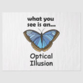 Vlinder Blauwe Morpho Optische Illusie Grappige Qu Tissuepapier (Voorkant)