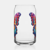Vlinder Blauwe Oranje Vleugels Blikvorm Glas (Rechts)