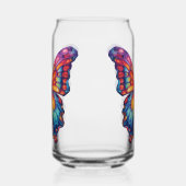 Vlinder Blauwe Oranje Vleugels Blikvorm Glas (Links)