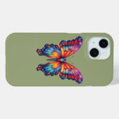 Vlinder Blauwe Oranje Vleugels Case-Mate iPhone Case (Achterkant (horizontaal))