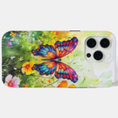 Vlinder Blauwe Oranje Vleugels Case-Mate iPhone Case (Achterkant (horizontaal))