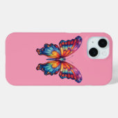 Vlinder Blauwe Oranje Vleugels Case-Mate iPhone Case (Achterkant (horizontaal))