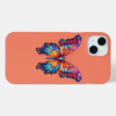 Vlinder Blauwe Oranje Vleugels Case-Mate iPhone Case (Achterkant (horizontaal))
