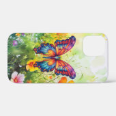 Vlinder Blauwe Oranje Vleugels Case-Mate iPhone Case (Achterkant (horizontaal))