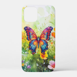 Vlinder Blauwe Oranje Vleugels Case-Mate iPhone Case