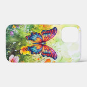 Vlinder Blauwe Oranje Vleugels Case-Mate iPhone Case (Achterkant (horizontaal))