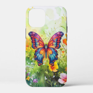 Vlinder Blauwe Oranje Vleugels Case-Mate iPhone Case
