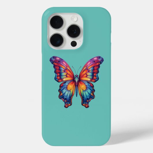 Vlinder Blauwe Oranje Vleugels Case-Mate iPhone Case (Achterkant)