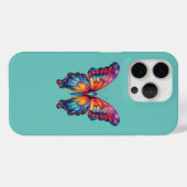Vlinder Blauwe Oranje Vleugels Case-Mate iPhone Case (Achterkant (horizontaal))