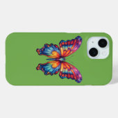 Vlinder Blauwe Oranje Vleugels Case-Mate iPhone Case (Achterkant (horizontaal))