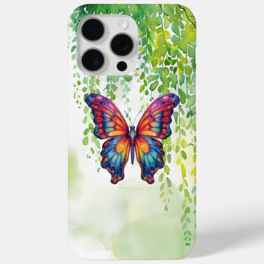 Vlinder Blauwe Oranje Vleugels Case-Mate iPhone Case (Achterkant)