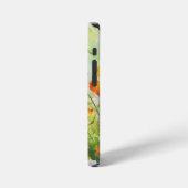 Vlinder Blauwe Oranje Vleugels iPhone Hoesje (Linkerkant)