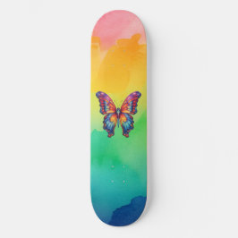 Vlinder Blauwe Oranje Vleugels Persoonlijk Skateboard
