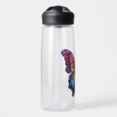 Vlinder Blauwe Oranje Vleugels Waterfles (Voorkant)