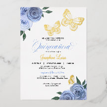 Vlinder Blauwe Rozen Quinceanera Echt