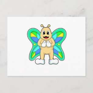 Vlinder blij briefkaart