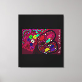 Vlinder Bloeiende Rozenboom  Canvas Afdruk