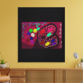 Vlinder Bloeiende Rozenboom Canvas Afdruk (Insitu (Woonkamer))