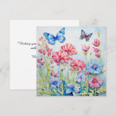 Vlinder bloeit: betoverde tuin Verjaardag Kaart (Voorkant / Achterkant)