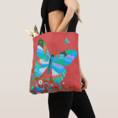 Vlinder & Bloem Abstracte Boodschappentas Tote Bag (Dichtbij)