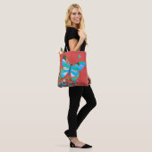 Vlinder & Bloem Abstracte Boodschappentas Tote Bag (Op model)