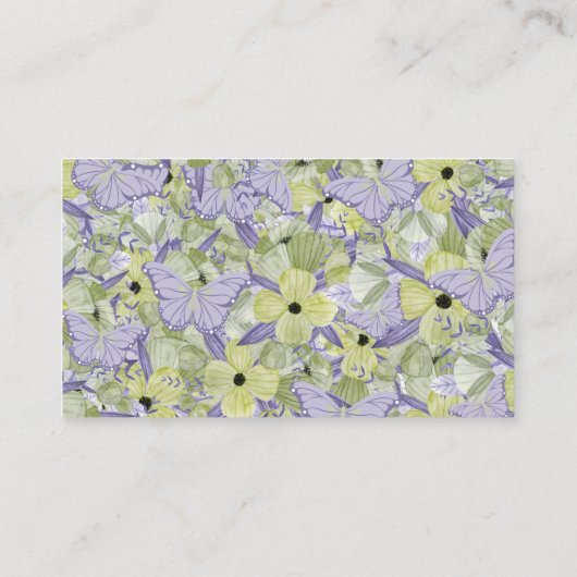 Vlinder Bloem Baby Shower Luier Raffel Ticket (Achterkant)