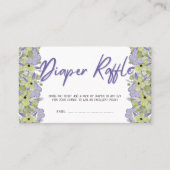 Vlinder Bloem Baby Shower Luier Raffel Ticket (Voorkant)