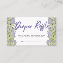 Vlinder Bloem Baby Shower Luier Raffel Ticket
