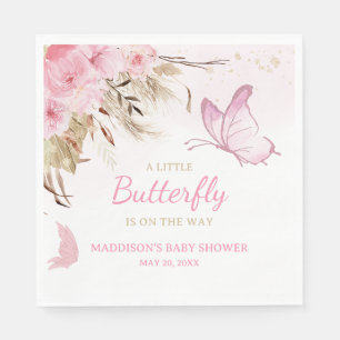 Vlinder Bloem Baby Shower Servet
