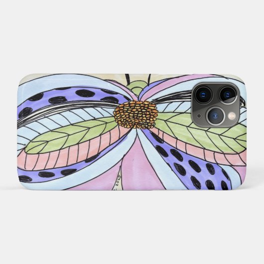 Vlinder Bloem Blank Case-Mate iPhone Case (Achterkant (horizontaal))