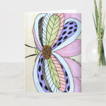 Vlinder Bloem Blank