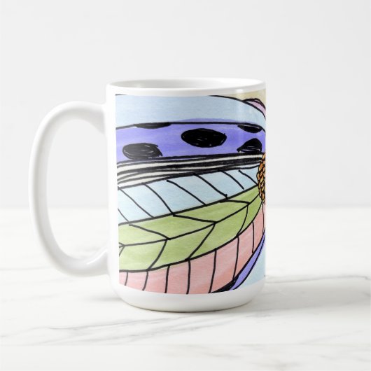 Vlinder Bloem Blank Koffiemok (Links)