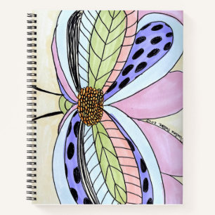 Vlinder Bloem Blank Notitieboek