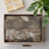 Vlinder & Bloem, Botanische Ovale Compositie Tissuepapier (Geschenk)