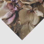 Vlinder & Bloem, Botanische Ovale Compositie Tissuepapier (Detail)