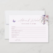 Vlinder Bloem Bruidsfeest Advies Wensen Kaart (Voorkant)