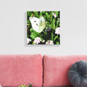 Vlinder Bloem Canvas Print (Insitu (Woonkamer))
