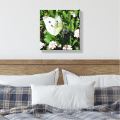 Vlinder Bloem Canvas Print (Insitu (Slaapkamer))