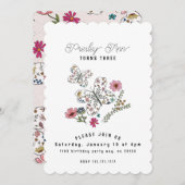 Vlinder Bloem Kaart (Voorkant / Achterkant)